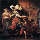 Aeneas Canvas Paintings - Aeneas Carrying Anchises